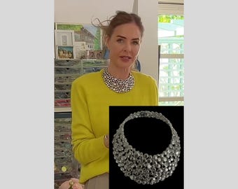 Trinny Halsband - Gångjärnsförsedd Haklappshalsband - Platina