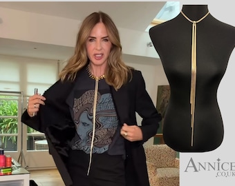 Necklace *Trinny wearing the ANNICE Gold Strand Necklace* - 2 Sizes Available - Gold or Silver