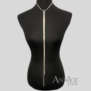Necklace *As Worn By Trinny* Silver Strand Lariat - Silver or Gold