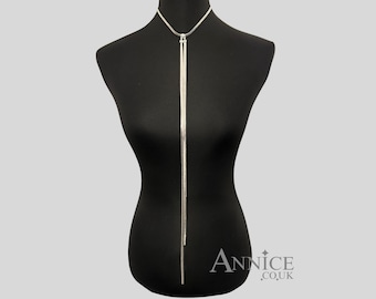 Necklace *As Worn By Trinny* Silver Strand Lariat - Silver or Gold