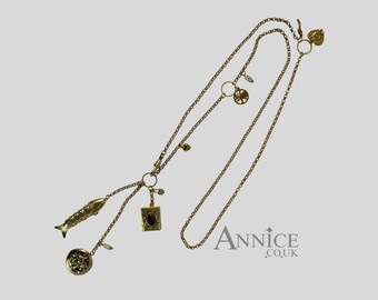 Gold *As Trinny* Charm Necklace - Designer Inspired