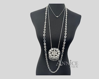 3 Necklaces *As Trinny* - Layered Vintage Necklace Set - Silver or Gold