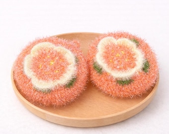 Handmade Crochet Dish Scrubby – Super Foamy Korean Kitchen Cloth, Reusable Eco-Friendly Cleaner