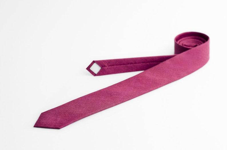 Magenta necktie Fuchsia necktie Lavender necktie Skinny | Etsy