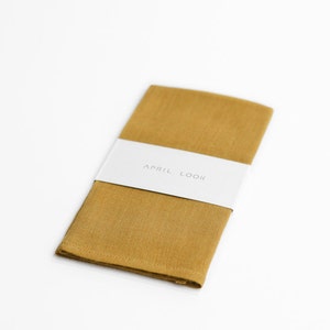 Yellow ochre handkerchief for men