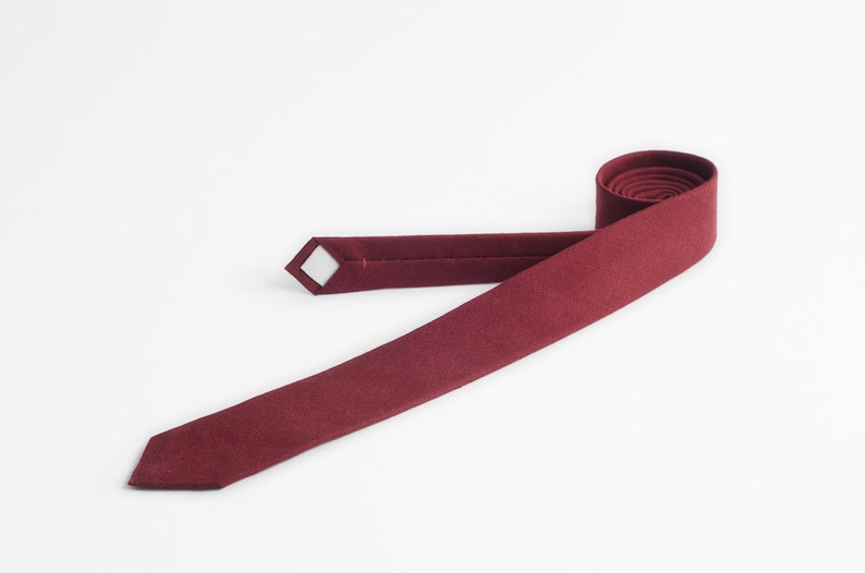 Tie in Maroon Maroon Tie With Matching Pocket Square Dark - Etsy