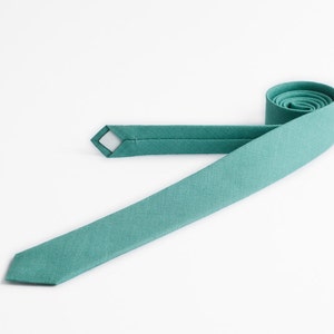 Mint green tie, Green tie for men, Birthday gift, Skinny ties for men, Teal green tie, Apple green tie, Sage tie, Pastel mint tie, Neckties image 1
