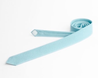 Necktie, mens skinny tie, mint blue