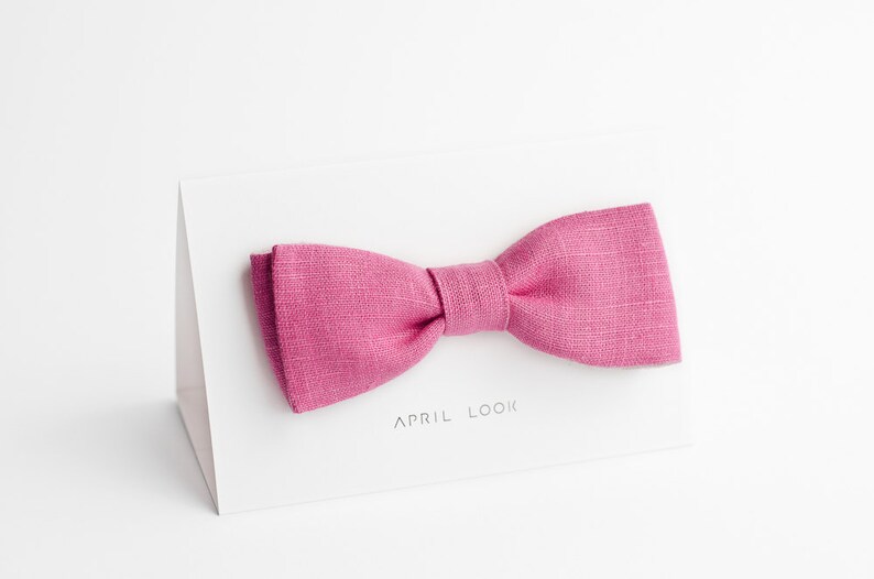 Hot pink bow tie, Watermelon bow tie, Bright pink bow tie, Self tie bow tie, Pre-tied bow tie, Men's ties for wedding, Pink groomsmen ties image 1