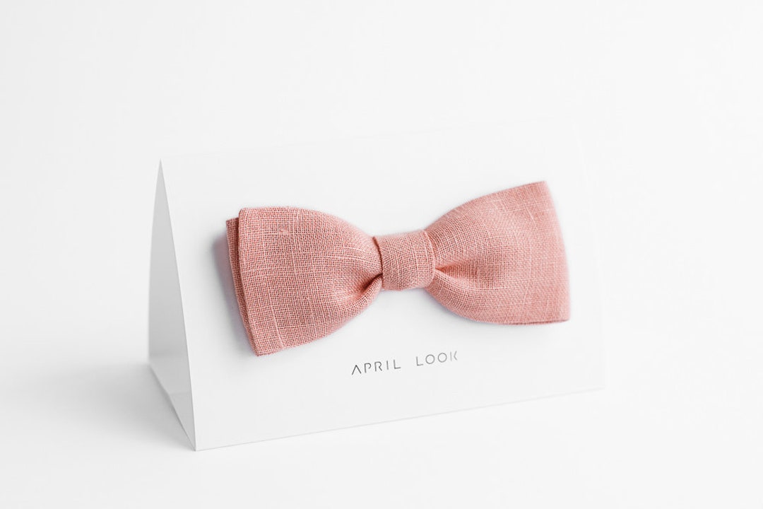 Light Pink Bow Tie, Baby Pink Bow Tie, Groomsmen Bow Tie, Pale Pink Bow