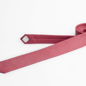 Rosa Krawatte, Lachs Rosa Krawatte, Rose Krawatte, Rose Hochzeit Krawatten, Leinen Krawatten, Rouge Krawatten