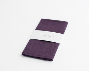 Aubergine pochet, Pochetten voor mannen, Donker bordeauxrode pochet, Stropdassen en bijpassende pochetten, Donkerpaarse pochetten