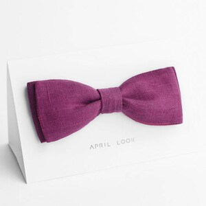 Hot pink bow tie Watermelon bow tie Bright pink bow tie image 2
