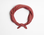 Stirnband Bandana, rot und orange