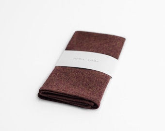 Red Maroon Wool Pocket Square, Men's Accessory
