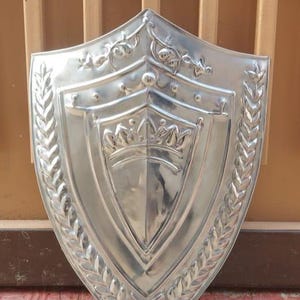Bouclier d'armure de chevalier médiéval en métal, acier inoxydable, décoration d'intérieur, bouclier de cosplay
