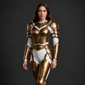 Handgefertigter Plattenpanzer für Damen aus Stahl – Mittelalter-Ritterin für das Golden Bronze LARP & Renaissance Festival Bild 1