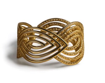 Brazalete grueso de acero inoxidable: Pulsera moderna y elegante
