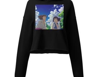 Cropped hoodie met grafische print voor dames