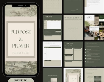 Christelijke planner 2026 | Doel en gebed, op geloof gebaseerd (digitale download)