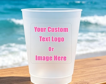 Custom Logo Frosted Cups Personalized Business Event Drinkware Reusable Plastic Party Cups Multiple Sizes