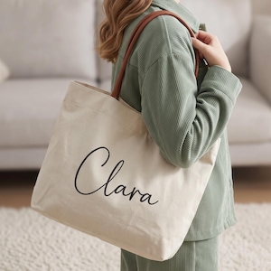 Personalized Bridesmaid Tote Bag, Custom Canvas Tote Bag, Bridal Party Gift,  Maid of Honor Gift, Gift for Her