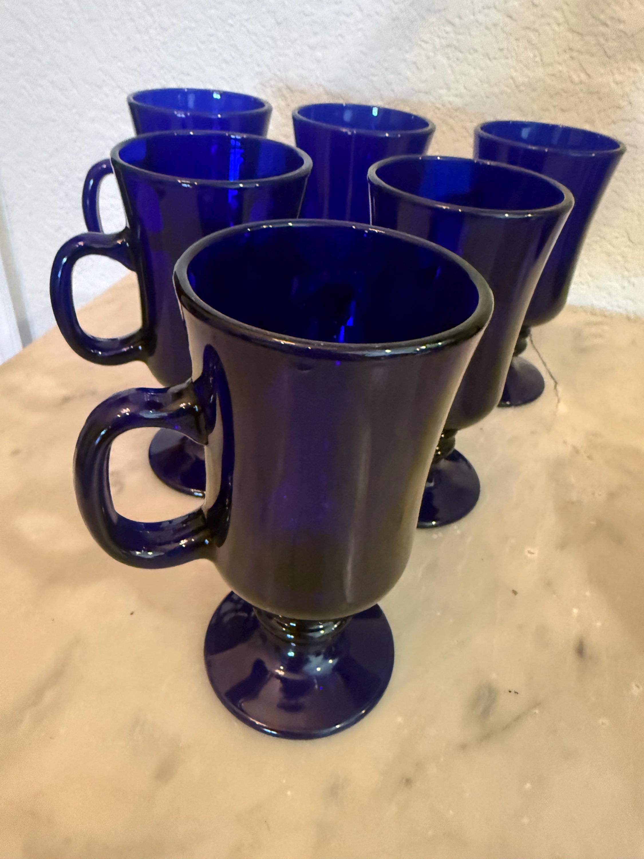 Anchor hocking blue glass mug - Etsy 日本