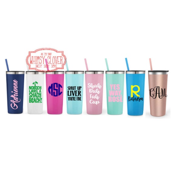 Customized 22 Oz Stainless Steel, Double Wall Insulated Coffee Tumbler With  Lid & Straw, Funny Coffee Travel Mug -- Fun Girls Weekend Cups - Etsy