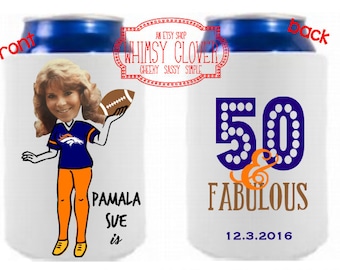 Custom Printed Can Coolers, Personalized Insulated Covers for Soda/Beer Cans, Can Huggers -- A Great Party Favor for Birthdays, Weddings!