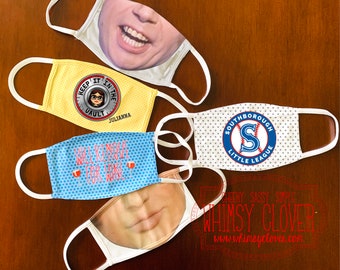 Custom Printed Face Masks - 2-layer Facemasks with Filter Pocket, Funny Face Masks -- FREE SHIPPING!