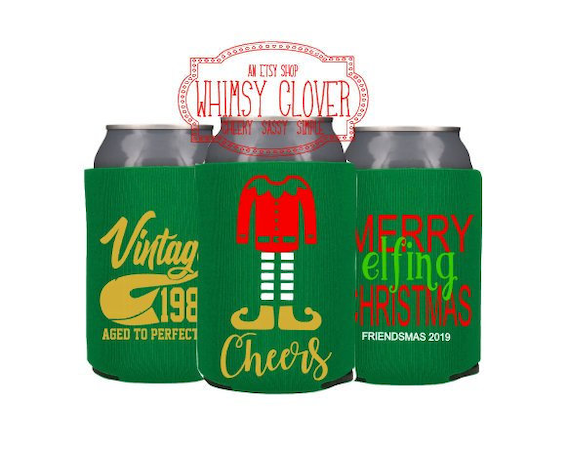 Custom Neoprene Can Coolers KELLY GREEN, Personalized Koozie for Soda/Beer  Cans, Great for Beach, Parties!