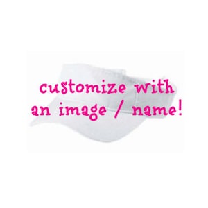 Personalized WHITE Kids Visor -- can be monogrammed or designed with a theme -- perfect Birthday Party Favors, Camp, or Sports!