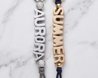 Gold / Silver Customized Alphabet Name Keychain, Luxury keychain, Farewell gift