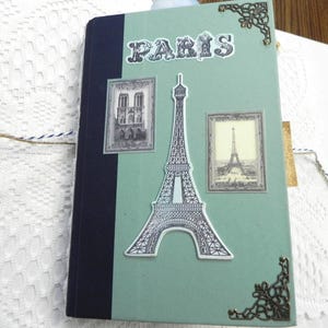 Paris Junk Journal • Altered Book • 6x10 Chunky Journal • 86 Pages • Vintage Ephemera