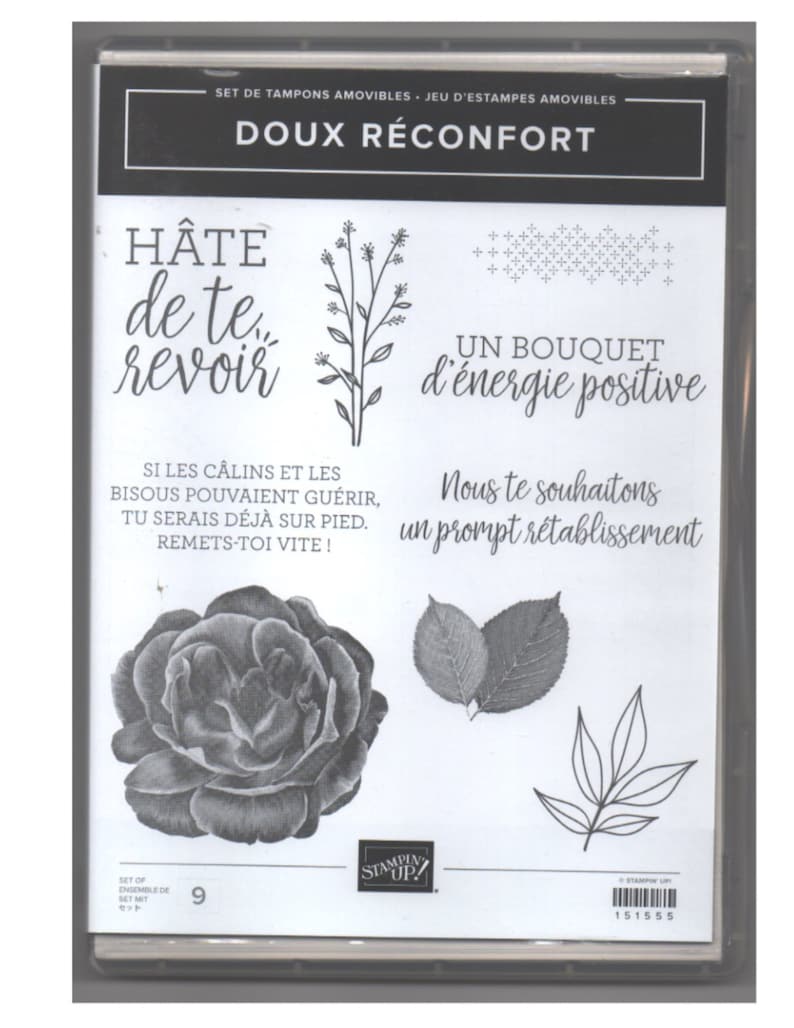 Stampin Uphealing Hugs in FRENCH Red Rubber Cling Stamp Set Etsy