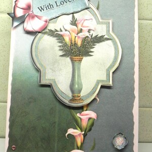 Green Lily Greeting Card • Foam‑Tape Dimensional Floral Design • Jem’s Lililicious Artwork