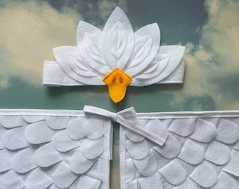 Seagull Costume / Wings and Mask or Crown/ Seagull Theater Costume / Amazing on Stage / Handmade in USA