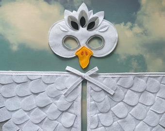 Seagull Costume // Wings and Mask //  Handmade Costume // Kids bird costume / Adult bird costume