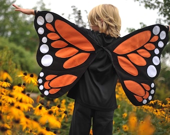 Butterfly Costume Wings / Blue butterfly / Pink butterfly / Orange butterfly / kids butterfly costume, soft and flappable / handmade