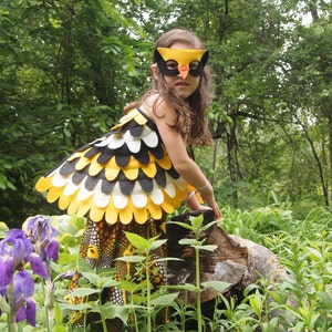 Magical Goldfinch Costume Set, Wings and Mask: Eco Friendly Tree Vine ...