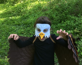 Bald Eagle Costume Set / Mask and Flappable Wings / Kids Eagle Costume /  Adult Eagle Costume / Fly Like a Bird / Bald Eagle Costume -  Canada