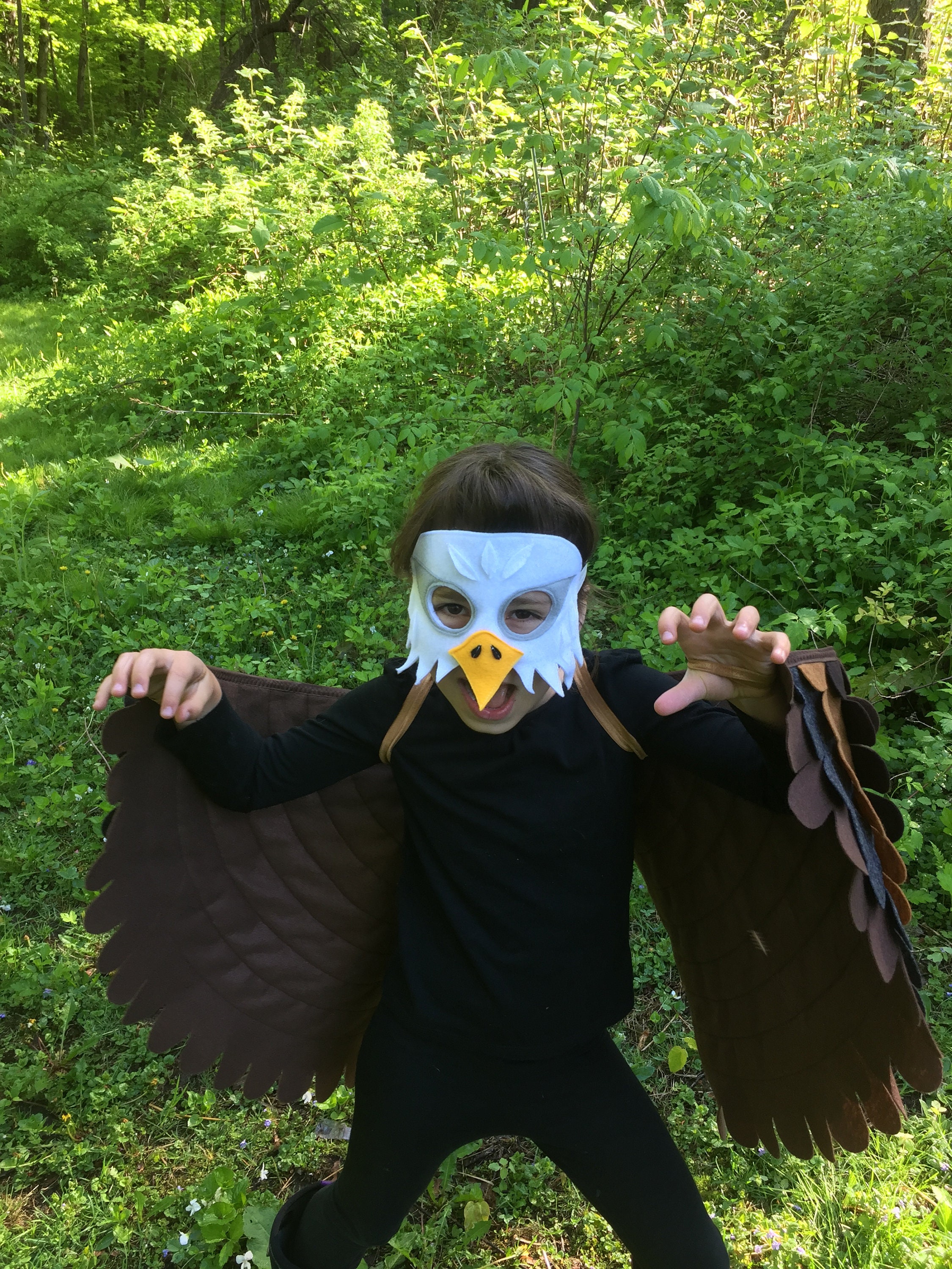 Bald eagle costume 5t children sweater cape and mask  Fairy halloween  costumes, Top halloween costumes, Animal costumes