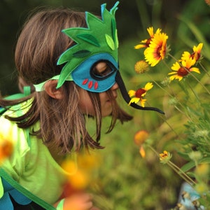 Hummingbird Costume // 3 pc set // Mask, Wings & Tail // Hummingbird Gift, Eco Friendly, So Much Fun // Tree Vine image 6