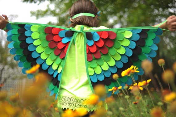 Bird Wings / Bird Costume / Costume wings / Kids bird costume / Parrot  Costume / Owl Costume / Kids Halloween Costume