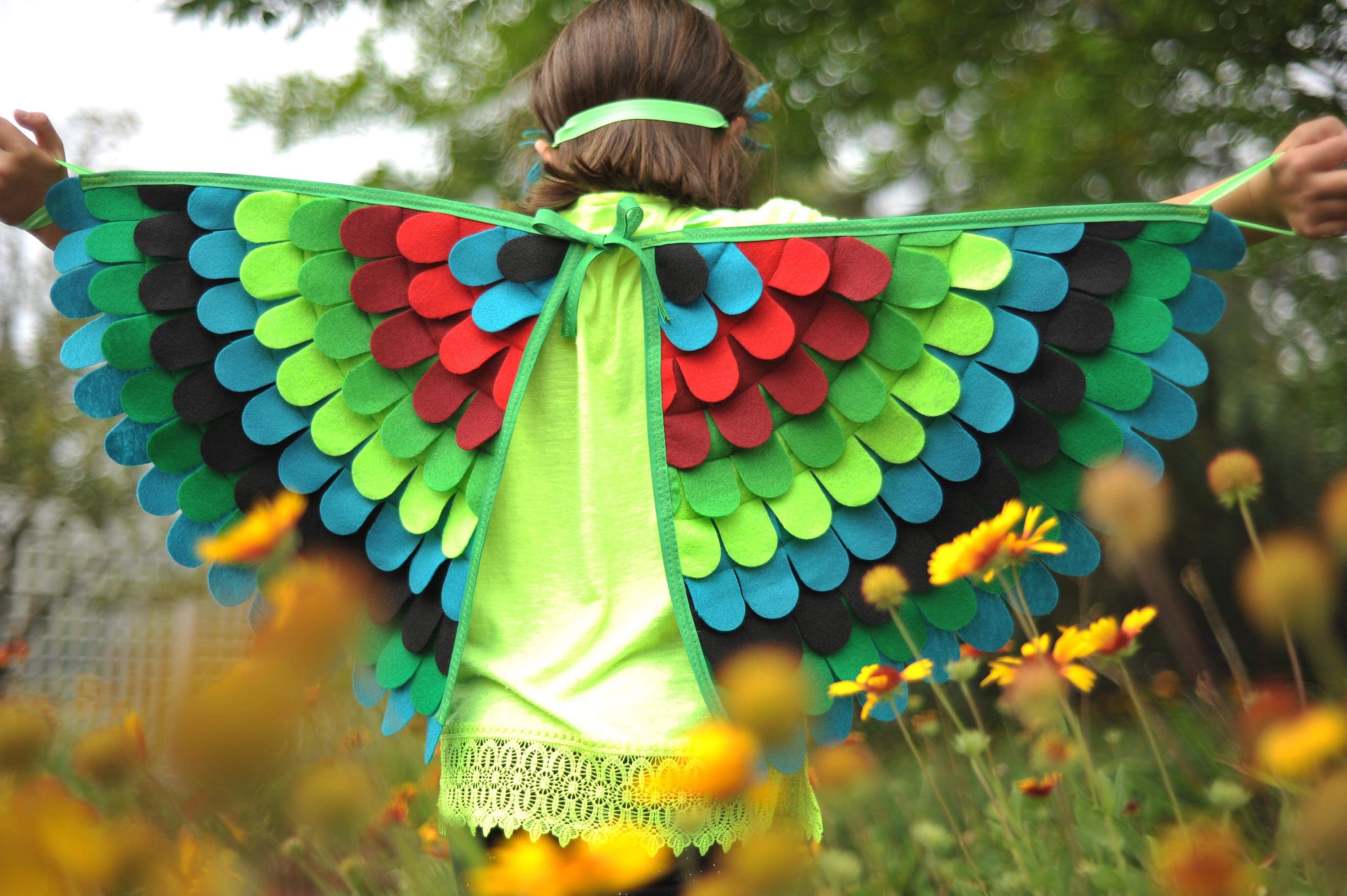 How to Make a Kids Bird Costume for Halloween - Paper and Stitch