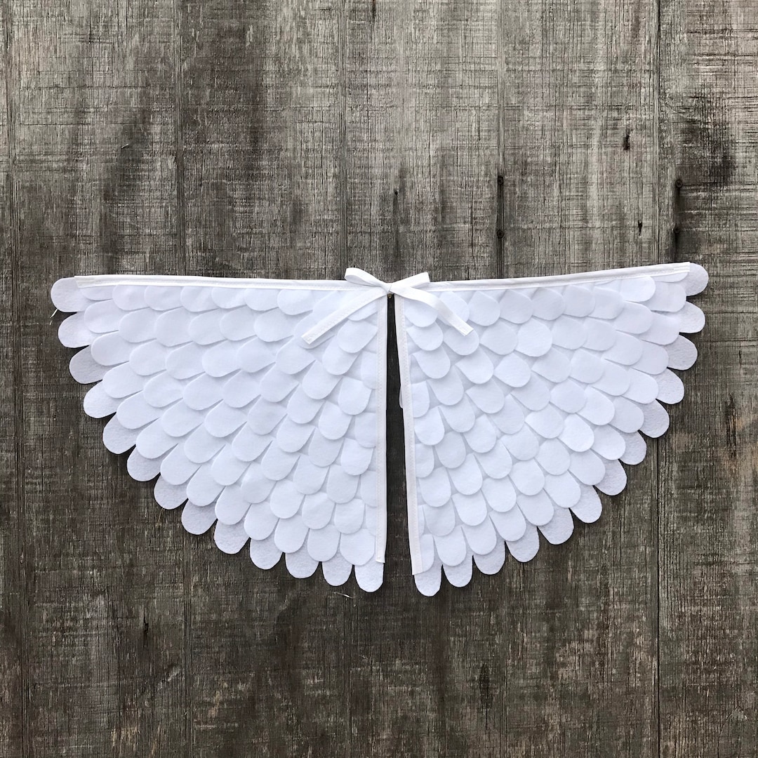 Déguisement petit enfant en bas âge taille enfant colombe, cygne, canard, ibis, harfang des neiges, oiseau couleur plume blanche Déguisement pour enfants avec épaulettes et queue - France