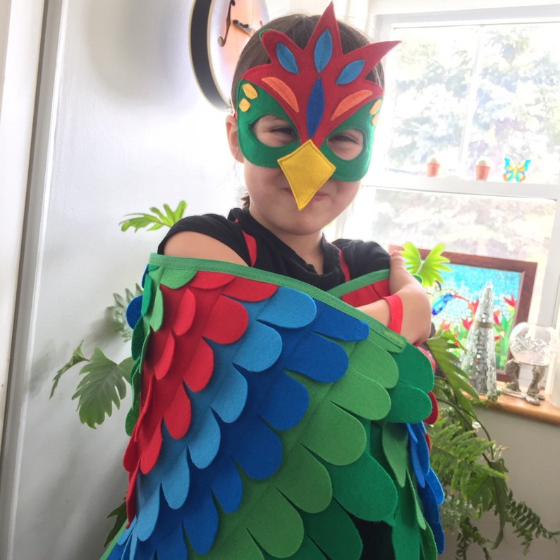 Colorful Parrot Costume // Parrot Costume Set // Parrot Mask | Etsy