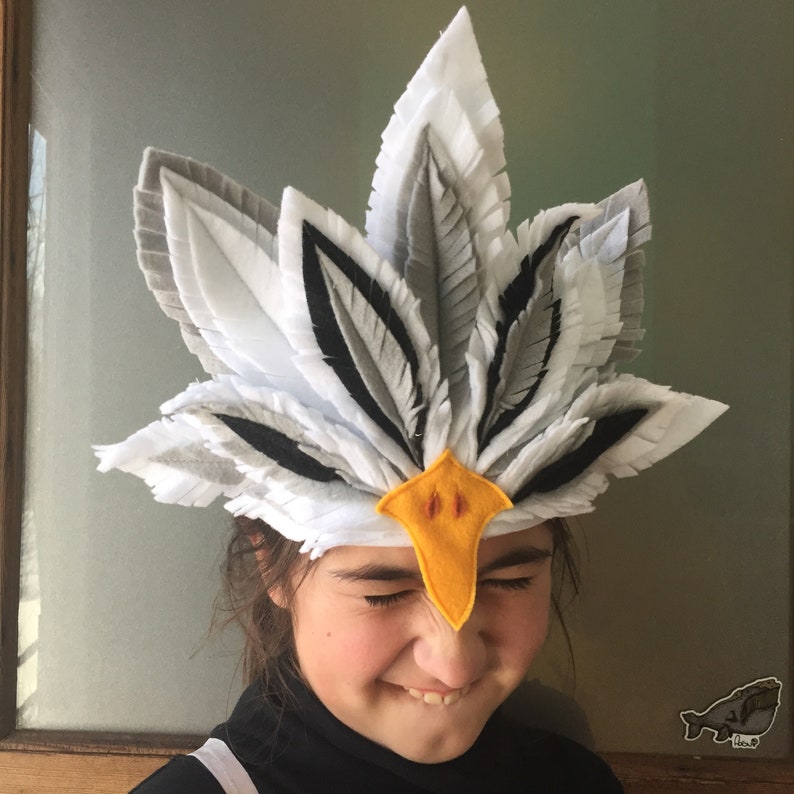 Seagull Costume // Wings and Crown // Handmade Costume // Kids bird costume / Adult bird costume image 3