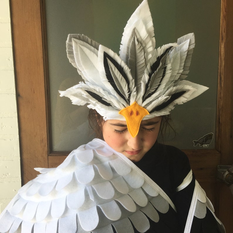 Seagull Costume // Wings and Crown // Handmade Costume // Kids bird costume / Adult bird costume image 1