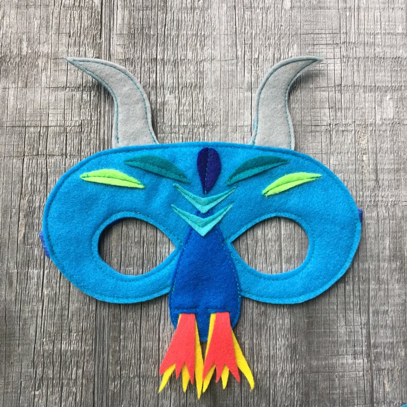 Dragon Costume Set / Fire-breathing mask, tail and fun flappable wings / Available in lots of colors / kids dragon costume / fun image 3